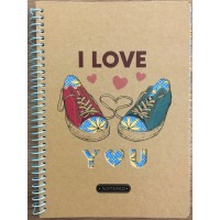 Блокнот пруж. А5 80арк. кліт. №9602/БК051/03/Мандарин/(60)