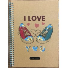 Блокнот пруж. А5 80арк. кліт. №9602/БК051/03/Мандарин/(60)