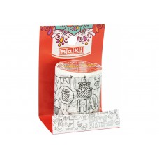 Стрічка декор. "Maxi" з принтом для розмальовування 50ммх2м №MX62058(20)