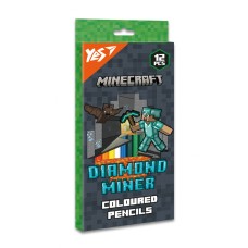 Олівці кольор. 12 кольор. "Yes" №290720 Minecraft. Diamond Miner(12)(240)