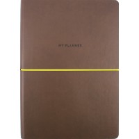 Планер А5 208арк. недат лін. крем.блок,еко шкіра обкл.,коричневий №A5-7103/Школярик/(12)