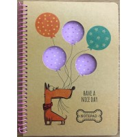 Блокнот пруж. А5 80арк. кліт. №9605/БК051/06/Мандарин/(60)