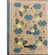 Блокнот пруж. А5 80арк. кліт. №9606/БК051/07/Мандарин/(60)