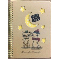 Блокнот пруж. В6 80арк. кліт. №9611/БК051/12/Мандарин/(60)