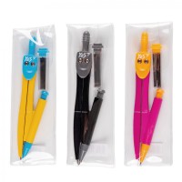 Циркуль "Yes" у прозорому чохлі з механічним олівцем та запасними грифелями №220092