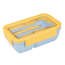 Ланч бокс пласт. "Yes" 850мл Fusion,з приладдям, жовто-блакитний №708168(25)(50)