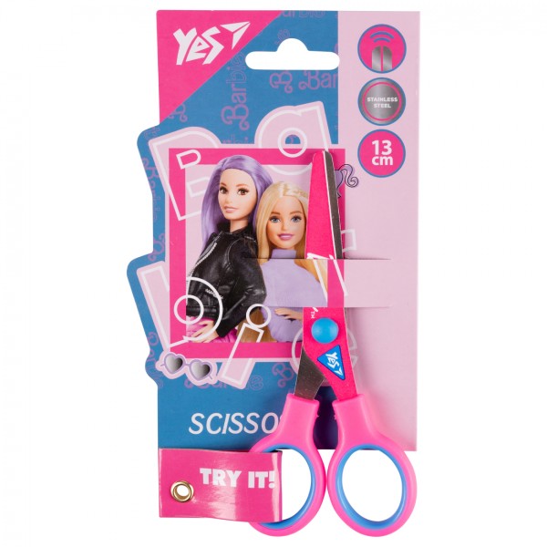 Ножиці дит. "Yes" №480438 Barbie 13см з принтом на лезі(12)