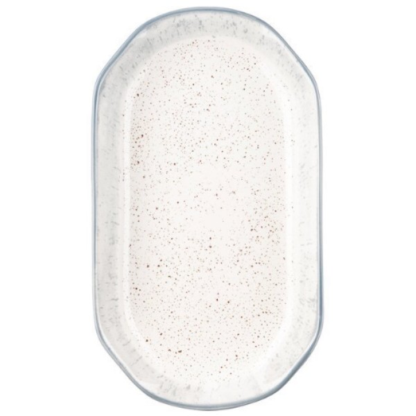 Блюдо порцелян. "Ardesto Siena" 32х18см,біло-сіре №AR2925SW(6)(12)