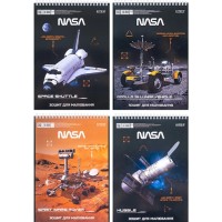 Зошит для малюв. на пруж. 30/100 А4 "NS" УФ лак + глітер №NS24-243/Kite/(12)(96)