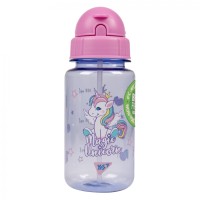 Пляшка для води пласт. "Yes" 380мл Glamour Unicorn №708177(48)