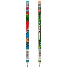 Олівець гр. "Yes" №280634 Minecraft HB круг. з гумкою,в пласт. тубі(36)(540)