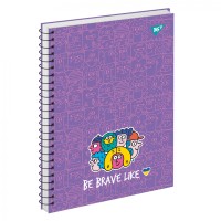 Зошит пруж. А4 80арк. кліт. карт.обкл. "Be brave like" №151976/Yes/(2)(56)