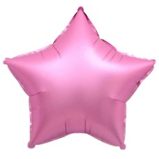 Набір кульок повітр. фольг. "Зірка сатин" рожева 10"/25см 5шт №832736/Pelican/(1)(5)