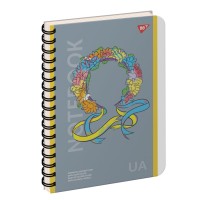 Зошит пруж. А4 144арк. пласт. обкл. "Notebook UA" №681943/Yes/(3)(33)