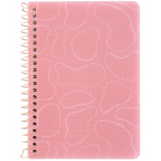 Блокнот пруж. А6 80арк. кліт. пласт. обкл.,помаранчевий №8463-3-A/Axent/(5)