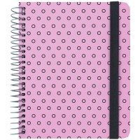 Блокнот пруж. В6+ 120арк. кліт. тв. обкл.,рожевий №8461-1-A/Axent/(20)