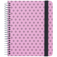 Блокнот пруж. В6+ 120арк. кліт. тв. обкл.,рожевий №8461-1-A/Axent/(20)