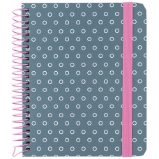 Блокнот пруж. В6+ 120арк. кліт. тв. обкл.,сірий №8461-2-A/Axent/(20)