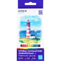 Олівці кольор. аквар. 12 кольор. "Kite" №К-1049 Classic(12)(240)