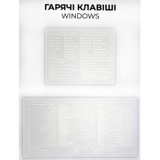 Наліпки "Гарячі клавіші для Windows" білі на прозорому фоні/Breidon/