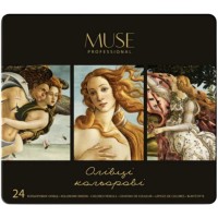 Олівці кольор. 24 кольор. "Школярик" №101M-24 Muse в метал. кор-ці(6)