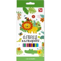 Олівці кольор. 24 кольор. "Школярик" №140SH-24 тригран., +точилка(6)