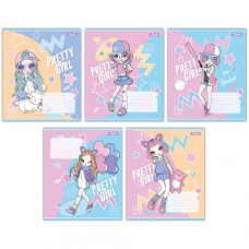 Зошит 12арк. кліт. 1В Pretty girl №767189(25)(500)