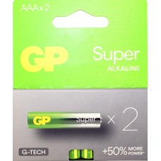 Батарейки GP Super 24A-2UE2 LR-03/блістер 2шт №8040(10)(80)