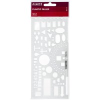 Лінійка пласт. 20см "Axent""Офіцерська" прозор. №7801-A(50)