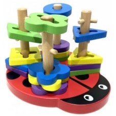 Іграшка дерев'яна Геометрика,фігури 16шт,в кор-ці,18,5х16,5х12см №MD 1027(40)