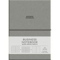 Блокнот А5 96арк. лін. еко шкіра обкл. Gray №A5-7134L/Школярик/(12)