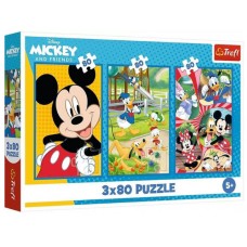 Пазли Trefl 3x80ел. Команда Міккі Мауса №34887