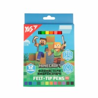 Фломастери "Yes" 12кольор. "Minecraft" амортизуючі №650582(12)(192)