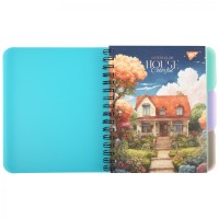 Блокнот пруж. А5 144арк. з розділюв. пласт. обкл. "Watercolor" №681971/Yes/(3)(30)