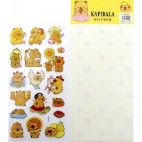 Наліпки, капібара,в кульку, 20х22см №YG0325(20)(1440)