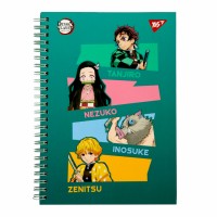 Блокнот пруж. А5 64арк. кліт. Demon Slayer 7БЦ №152022/Yes/(20)(40)