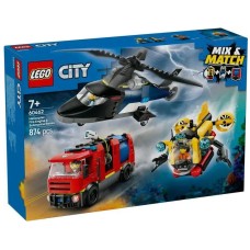 Конструктор "LEGO" City Ремікс вертольотів, пожежних машин і підводних човнів №60462(3)