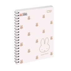 Блокнот пруж. бок А5 80арк. кліт. крафт Miffy №152272/Yes/(60)