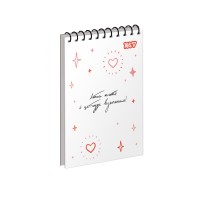 Блокнот пруж. верх. А6 80арк. кліт. карт. Гарний настрій №152287/Yes/