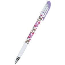 Ручка кульк. "Axent" №AB1049-43-A Floral White синя(24)(288)