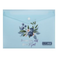 Папка-конверт "Buromax" №BM.3919-52 А5 Arabeski на кнопці,матов. напівпрозор.,чароіт(12)