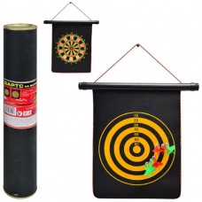 Дартс магнітний 9 2 дротики, розмір поля 34,5х25 см, в тубусі (24)  MS0098