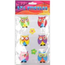 Наліпка EVA "Совенята" 11,5х18см №158106/Мандарин/(1)(24)