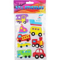 Наліпка EVA "Машинки" 11,5х18см №158110/Мандарин/(1)(24)