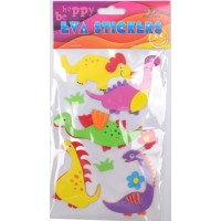 Наліпка EVA "Динозаври 2" 11,5х18см №158112/Мандарин/(1)(24)