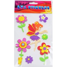 Наліпка EVA "Фея з квітами" 11,5х18см №158114/Мандарин/(1)(24)