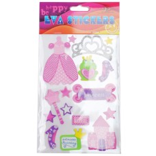 Наліпка EVA "Набір принцеси" 11,5х18см №158119/Мандарин/(1)(24)