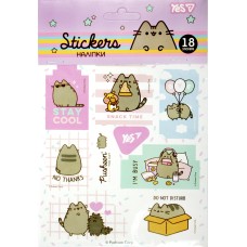 Наліпки Yes "Pusheen" 18шт №954924(100)