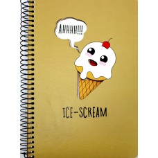 Блокнот пруж. А5 96арк. кліт. карт. "Student" крафт,лаз. висічка №A5-SC-096-6137K/Школярик