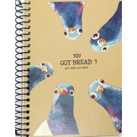 Блокнот пруж. А6 80арк. кліт. "Student" крафт ВД-лак №A6-SC-080-6141K/Школярик(8)(112)(192